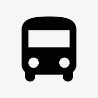 Black bus  icon collage element vector