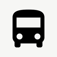 Bus  icon collage element psd