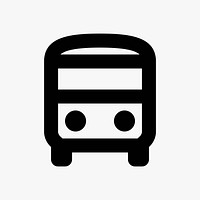 White bus  icon collage element vector