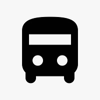 Black bus  icon collage element vector