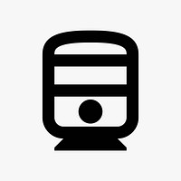 White train  icon collage element vector