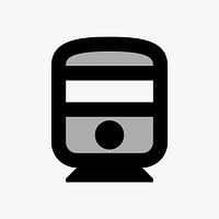 Grey train  icon collage element vector