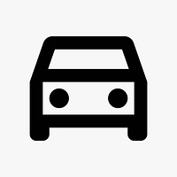 White car  icon collage element vector