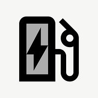 EV charger  icon collage element psd