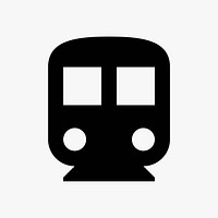 Black train  icon collage element vector