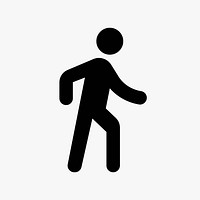 Stickman walking  icon collage element vector