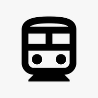 White train  icon collage element vector