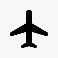 Plane  icon collage element vector