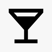 Dark cocktail  icon collage element vector