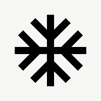 Snowflakes  icon collage element psd