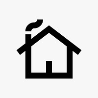 House  icon collage element vector