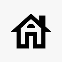 House  icon collage element vector