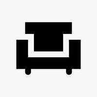 Sofa seat  icon collage element vector