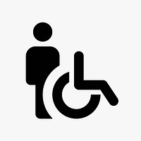 Disabled parking  icon collage element vector