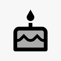Birthday cake  icon collage element vector