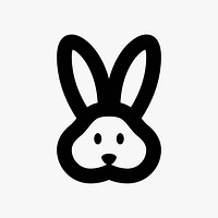 Bunny  icon collage element vector