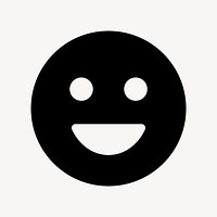 Smiling emoticon flat icon vector