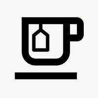 Tea cup flat icon psd