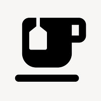 Tea cup flat icon vector