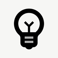 Light bulb flat icon psd