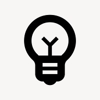 Light bulb flat icon vector