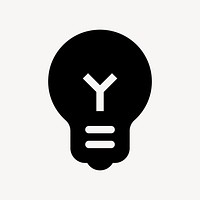 Light bulb flat icon vector