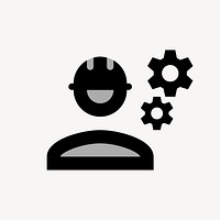 Engineer flat icon vector