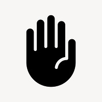 Raised hand flat icon vector