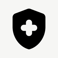 Health insurance shield flat icon psd