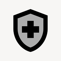 Health insurance shield flat icon vector