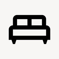 Bed flat icon vector