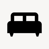 Bed flat icon vector