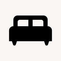 Bed flat icon vector