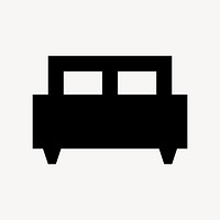 Bed flat icon vector