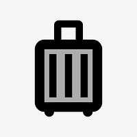 Luggage flat icon vector