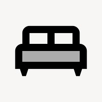 Bed flat icon vector