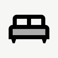 Bed flat icon psd