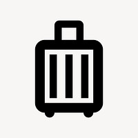 Luggage flat icon vector