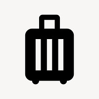 Luggage flat icon vector