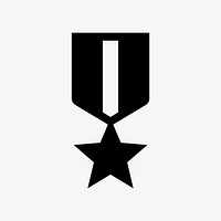 Military medal flat icon vector