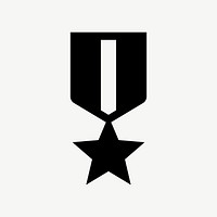 Military medal flat icon psd