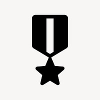 Military medal flat icon vector