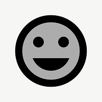 Smiling emoticon flat icon psd