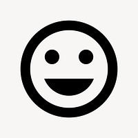 Smiling emoticon flat icon vector