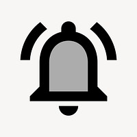 Notification active bell flat icon vector