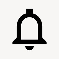 Notification bell flat icon vector