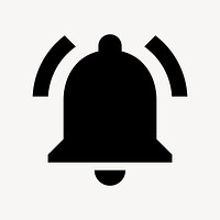 Notification active bell flat icon vector