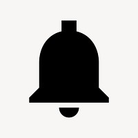 Notification bell flat icon vector