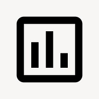 Bar graph flat icon vector