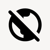 Offline flat icon vector